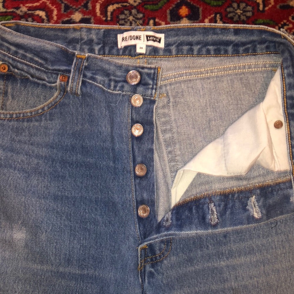 Re/Done Levi’s high rise ankle crop jeans